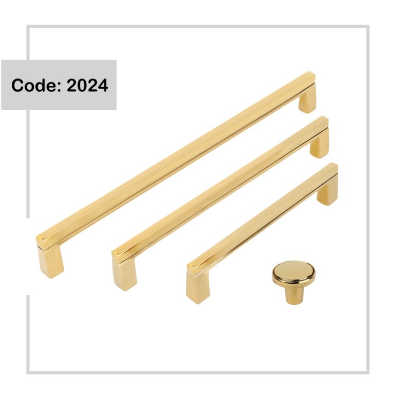 دستگیره کابینت طرح مدرن - طلایی براق